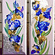 Paired paintings with irises, paintings with potal. Pictures. Annet Loginova. Online shopping on My Livemaster.  Фото №2