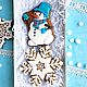 Mini Christmas cakes with Snowflakes. Gingerbread Cookies Set. sweets for joy (galinadenisenko). My Livemaster. Фото №4