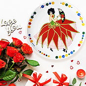 Сувениры и подарки handmade. Livemaster - original item Decorative plate on the wall of Sharon as a gift for March 8. Handmade.
