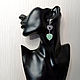 Order Long silver earrings with carved aventurine. Jewelry just for You (G-Korchagina). Livemaster. . Earrings Фото №3