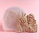 Mold Monk with a bottle of wine 6 x 5,7 cm Silicone mold, Molds for making flowers, Astrakhan,  Фото №1