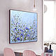 Order Large interesting paintings with blue flowers in light colors. kartina-sochi. Livemaster. . Pictures Фото №3