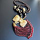 Garnet necklace GOLDEN BANT Natural stones Author's work. Necklace. NINASilverBox (SilverBox). My Livemaster. Фото №4