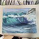 Seascape painting Wave gift for Navy Day. Pictures. paintmart (oikos). My Livemaster. Фото №4