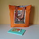 Orange shopper textile bag with toute applique. Shopper. mechty-o-lete. My Livemaster. Фото №6