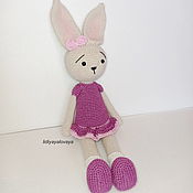 Куклы и игрушки handmade. Livemaster - original item Amigurumi dolls and toys: Hare knitted in a dress. Handmade.