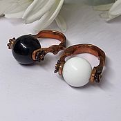 Украшения handmade. Livemaster - original item Witch`s Horseshoe ring with agate, copper. Handmade.