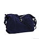 Blue suede Crossbody bag with shoulder strap and pockets. Crossbody bag. BagsByKaterinaKlestova (kklestova). My Livemaster. Фото №5