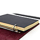 Leather notebook with rings compact A6 Notepad made of genuine leather. Notebooks. Ptaho. My Livemaster. Фото №4