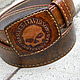 kit.  ' Harley Davidson' Belt plus clip. Straps. Marik Leather Craft. My Livemaster. Фото №5