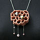 Necklace 'Honeycomb with bees' (felt), Necklace, Voronezh,  Фото №1