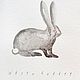 Картина графика Белый кролик акварель пасхальный кролик, Картины, Москва,  Фото №1