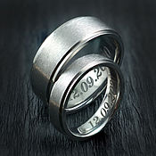 Украшения handmade. Livemaster - original item Engraved titanium rings. Handmade.