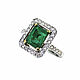 Ring 'Emerald elegance' diamonds, gold 585. Rings. Jewelry Laboratory Alter Ego. Online shopping on My Livemaster.  Фото №2