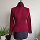 Hand-knitted Burgundy turtleneck made from 100% cashmere. Turtleneck Sweaters. Knitted with love. My Livemaster. Фото №4
