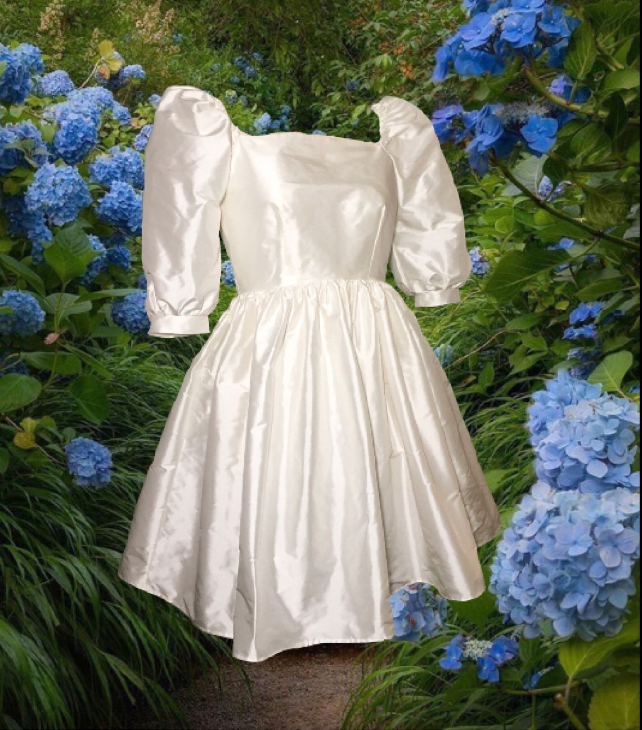 Платье-комбинация из натурального шелка в оливковом цвете