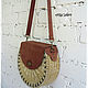 Bag Beige Wicker Women's Round Leather Handle. Classic Bag. lmillame. My Livemaster. Фото №5