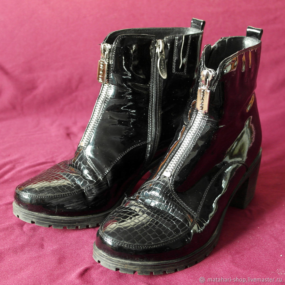 Винтаж: Женские лаковые ботильоны! купить в интернет-магазине Ярмарка ...