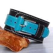 Украшения handmade. Livemaster - original item Dark Blue Leather Wristband, Genuine Leather Bracelet. Handmade.