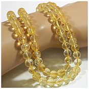 Материалы для творчества handmade. Livemaster - original item Citrine beads 8 mm ball with a cut. piece. Handmade.