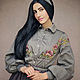 Embroidered blouse 'Smoky evening' elegant blouse with embroidery, Blouses, Vinnitsa,  Фото №1