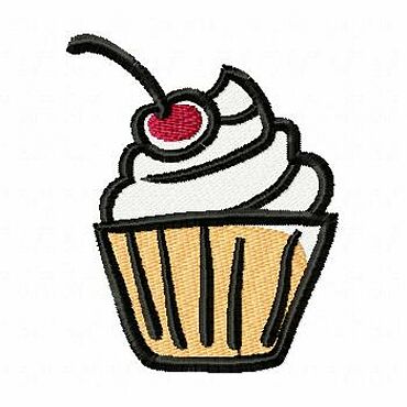 Материалы для творчества ручной работы. Ярмарка Мастеров - ручная работа Дизайн машинной вышивки: "Кексик". Handmade.
