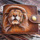 Purse (trifold) with embossed lion. Wallets. Finist (tisneniekozhi). Online shopping on My Livemaster.  Фото №2
