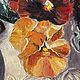 Pansy still life. Oil Painting. Pictures. Alla. My Livemaster. Фото №6