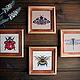 Set of 4 paintings in the style of ' Insectarium', Pictures, Moscow,  Фото №1