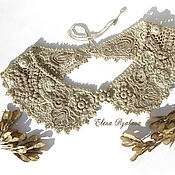 Аксессуары handmade. Livemaster - original item Collars: Autumn motley grass Irish lace collar. Handmade.