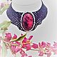 Copy of Necklace with Rhodonite. Necklace. Bougainvillea. Online shopping on My Livemaster.  Фото №2
