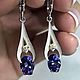 Orchid earrings with tanzanites, Earrings, Moscow,  Фото №1