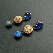 Украшения handmade. Livemaster - original item Earrings with lapis lazuli 