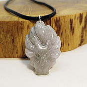 Украшения handmade. Livemaster - original item Nine-Tailed Fox Kitsune Pendant (jade)5. Handmade.