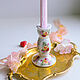 Order Vintage porcelain candle holder with roses Leonardo Collection England. vintage-me. Livemaster. . Candlesticks Фото №3