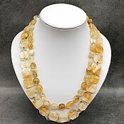 Украшения handmade. Livemaster - original item Solar necklace natural citrine stones. Amulet for wealth. Handmade.