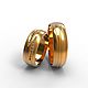 Anillos de boda para parejas con piedras y rayas, oro (Ob15), Engagement rings, Chelyabinsk,  Фото №1
