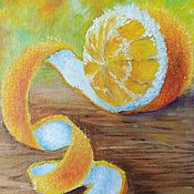 Картина маслом  "Натюрморт с абрикосами"