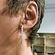 Ледяной блеск. Серьги-кольца. Subbotina-jeweler. Ярмарка Мастеров.  Фото №5