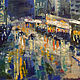 Oil painting on canvas "Night city after rain". Pictures. Dubrovina_ART. Online shopping on My Livemaster.  Фото №2