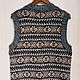 Твидовый жилет L/XL Fair Isle Vest Мужской жилет Серый жилет. Жилеты мужские. Sculptural Crochet. Ярмарка Мастеров.  Фото №4