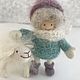 Order Pupa and Lamb. Lamb brooch. Wool. Miniature dolls. benandlu. Livemaster. . Stuffed Toys Фото №3