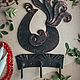 Wrought iron hanger-housekeeper 'the Firebird'. Clothes Hangers and Hooks. zhelezognut. Online shopping on My Livemaster.  Фото №2