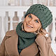 Knitted set: Snood and hat ' Victoria', Headwear Sets, Chelyabinsk,  Фото №1