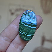 Материалы для творчества handmade. Livemaster - original item Chrysocolla malachite 40h22h5,5. Handmade.