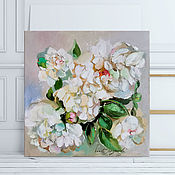 Картины и панно handmade. Livemaster - original item White Peonies - oil painting on canvas. Handmade.