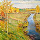 Oil painting autumn oil painting leaf oil painting landscape, Pictures, Moscow,  Фото №1