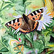 Картина акварель,зелёный оранжевый. "Оранжевая бабочка", Картины, Севастополь,  Фото №1