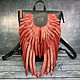 Leather laptop backpack ' angel Wings'. Backpacks. Lyurom Studio. Online shopping on My Livemaster.  Фото №2