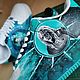 Кроссовки nike  AF1, ручная роспись, кастом, Звездные врата арт. Кроссовки. Olgavolgoart. Роспись одежды и обуви. Кастом. Ярмарка Мастеров.  Фото №15